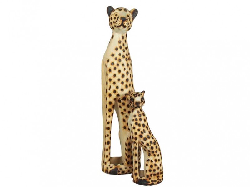 Carved Wood Cheetah Carved Wood Cheetah
